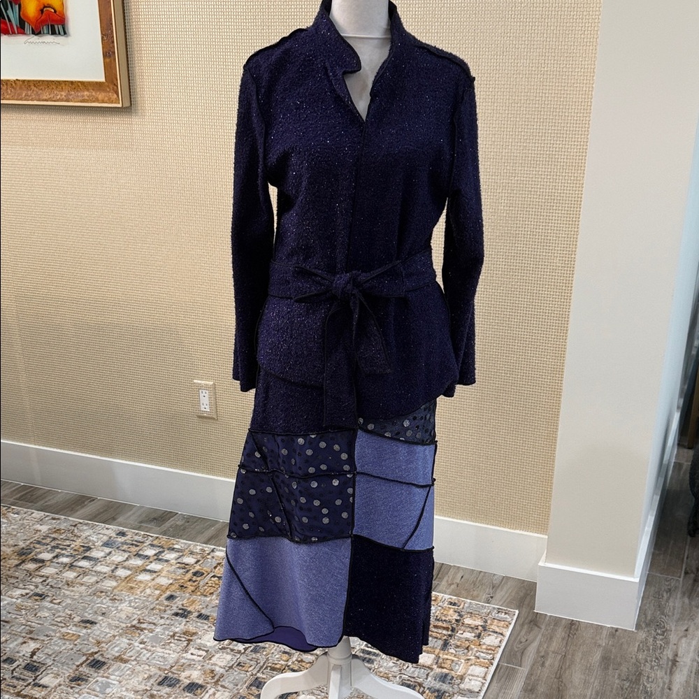 Carrie-Me Couture Palm Beach Women's Purple Jacket & Belt and Asymmetrical Skirt